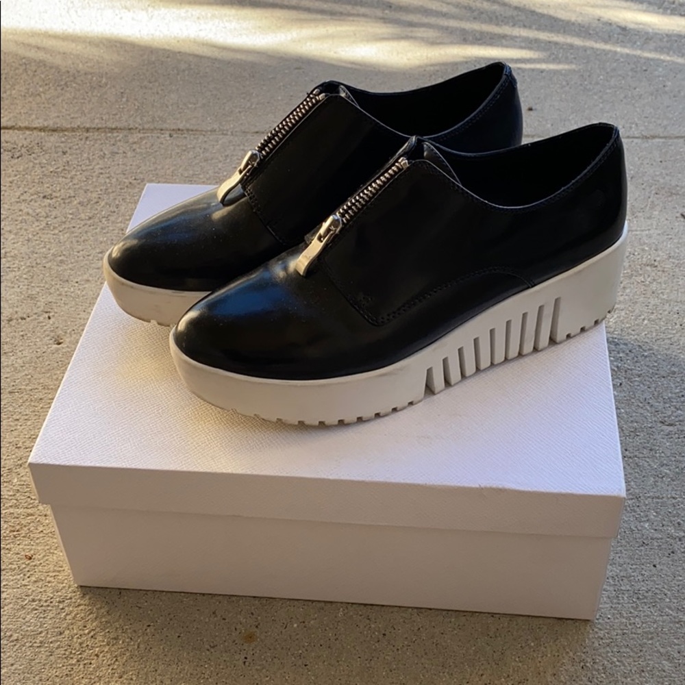 Opening Ceremony Black Slip-On Platform Shoes